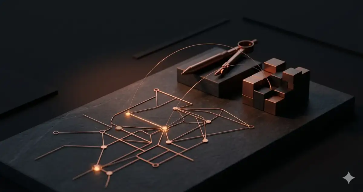 Research and discovery tools illuminated with user insight mapping — product discovery phase guide visualization