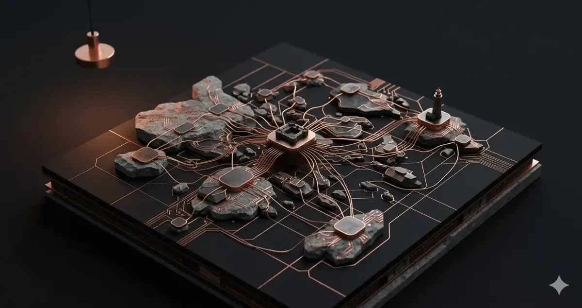 Stockholm archipelago islands as network nodes — software development agency in Stockholm Sweden Nordic design